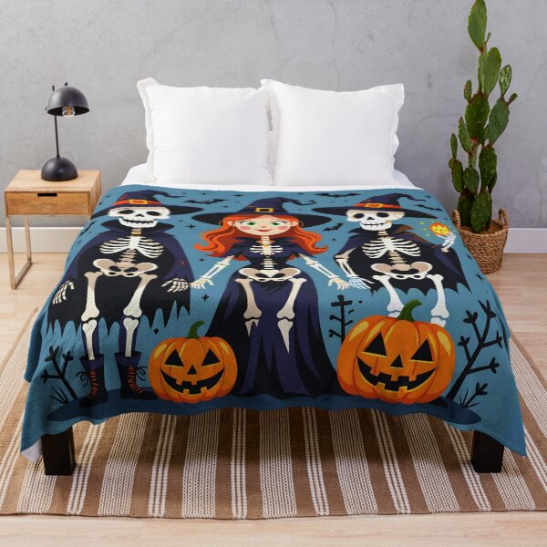 Item preview, Halloween Witch and Skeletons designed and sold by Sharon Schwalbe.