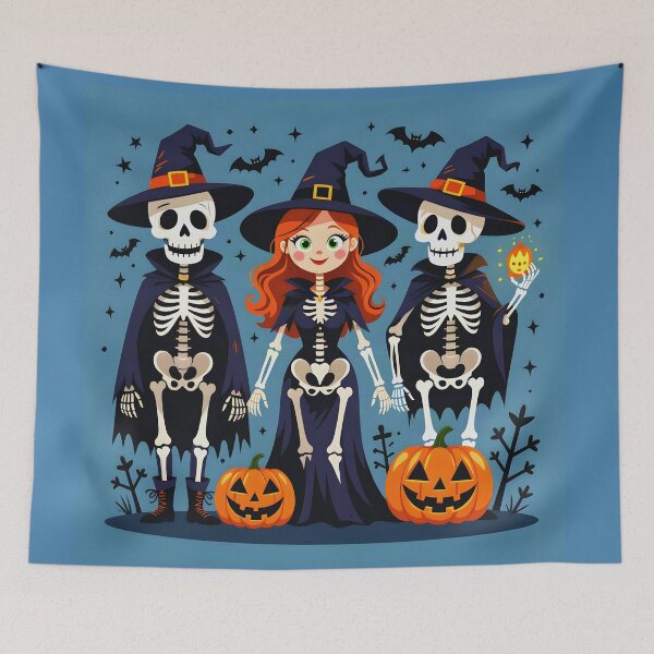 Item preview, Halloween Witch and Skeletons designed and sold by Sharon Schwalbe.