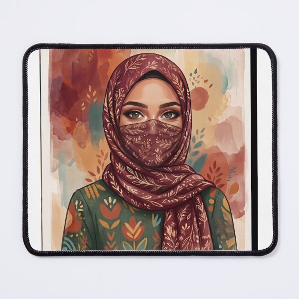 Item preview, Hijabi Woman Portrait Art designed and sold by HayaasBoutique.