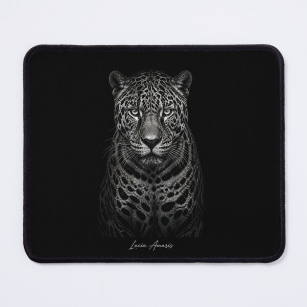 Item preview, Silent Majesty – Fine Art Animal Portraits Monochrome - Jaguar designed and sold by Lucia Amaris Art.