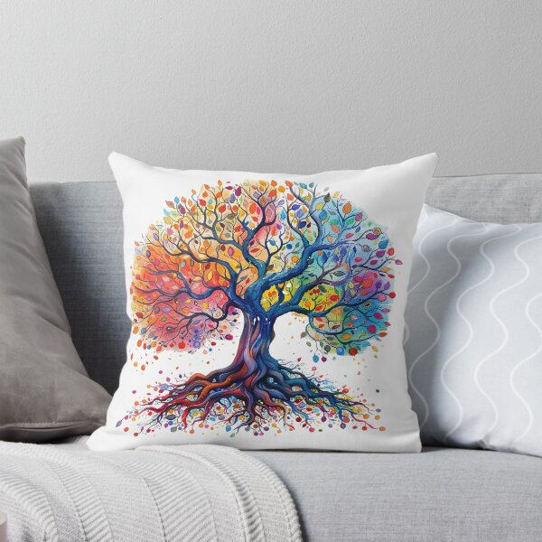 Item preview, Four Seasons Tree of Life – Colorful Watercolor Nature Art designed and sold by Awarrie.