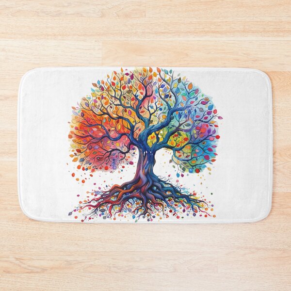 Item preview, Four Seasons Tree of Life – Colorful Watercolor Nature Art designed and sold by Awarrie.