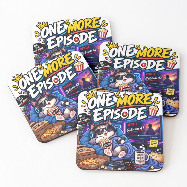 Item preview, One More Episode – Funny Binge Watching Meme Design designed and sold by VasiArtLab.