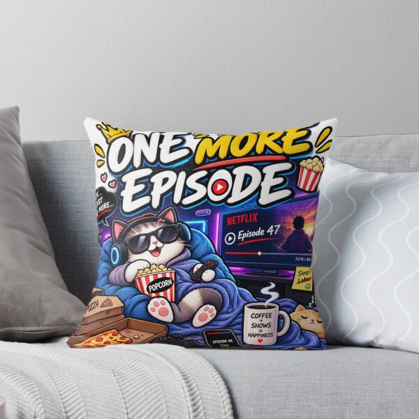 Item preview, One More Episode – Funny Binge Watching Meme Design designed and sold by VasiArtLab.