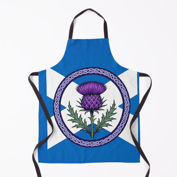 Item preview, Purple Thistle and Saltire Framed by Celtic Knotwork designed and sold by taiche.