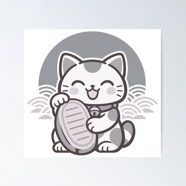 Item preview, Kawaii Maneki Neko Lucky Cat – Japanese Good Luck Fortune Cat designed and sold by kawaii animal store (in Japan).