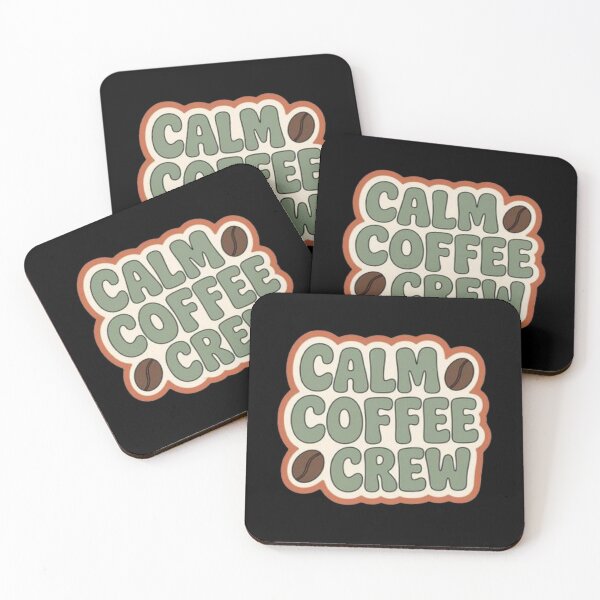 Item preview, Calm Coffee Crew Retro Typography Mug - Vintage Coffee Lover Gift designed and sold by FestivityFinds.