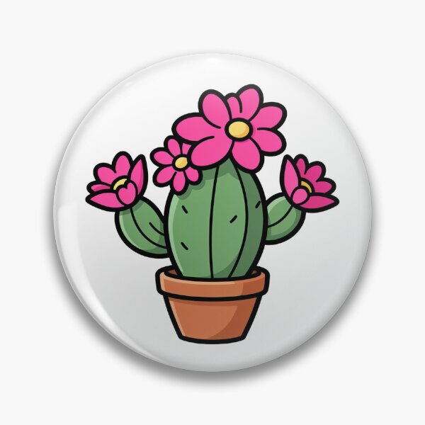 Item preview, Blooming Desert Cactus Botanical Vector Sticker designed and sold by mrshadow113.