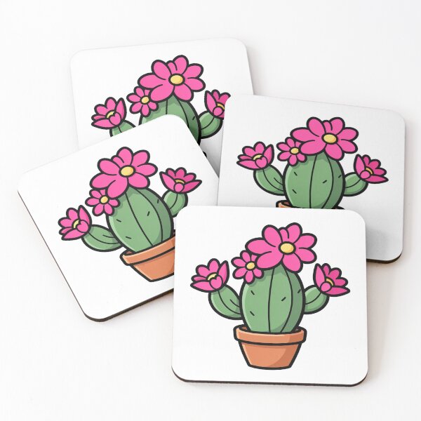 Item preview, Blooming Desert Cactus Botanical Vector Sticker designed and sold by mrshadow113.
