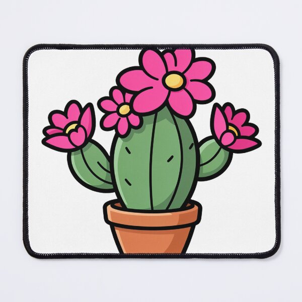 Item preview, Blooming Desert Cactus Botanical Vector Sticker designed and sold by mrshadow113.