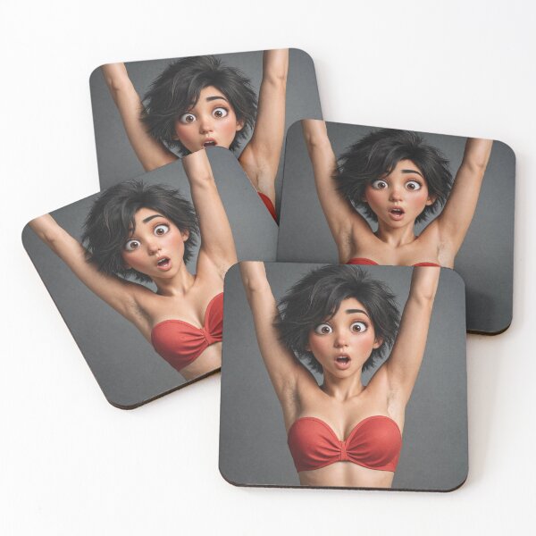 Item preview, Cute shocked girl with hairy armpits designed and sold by Vintage Designs +.