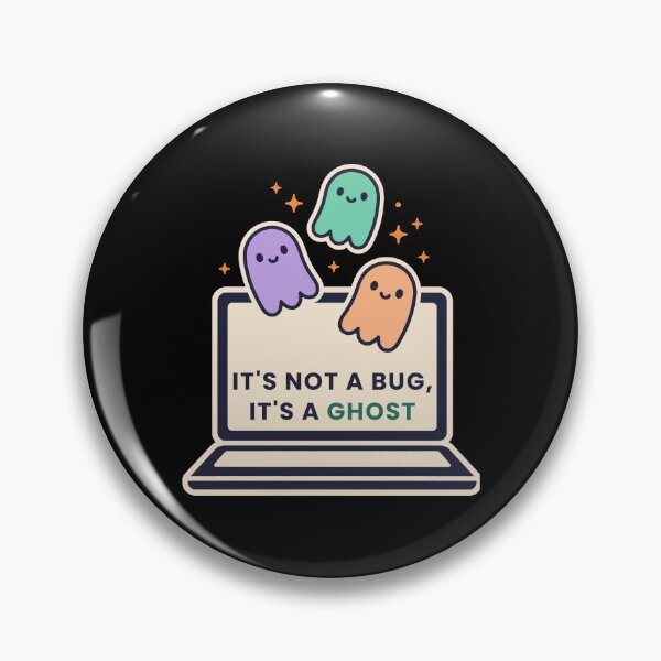 Item preview, It's Not A Bug It's A Ghost Cute Halloween Programmer designed and sold by abdoali102.