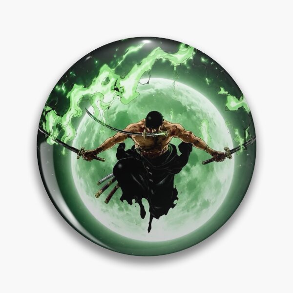 Item preview, Zoro Green Moon Samurai Anime Sword Warrior – Three Sword Style Aesthetic designed and sold by Dyan4.