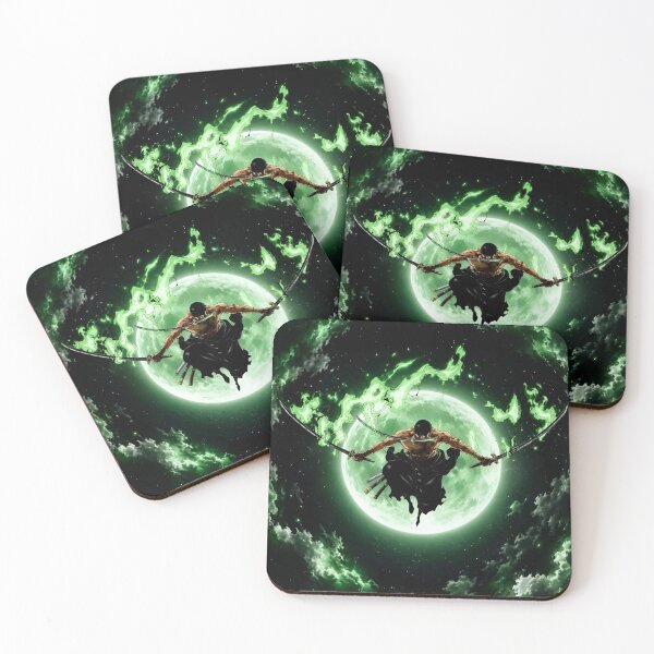Item preview, Zoro Green Moon Samurai Anime Sword Warrior – Three Sword Style Aesthetic designed and sold by Dyan4.