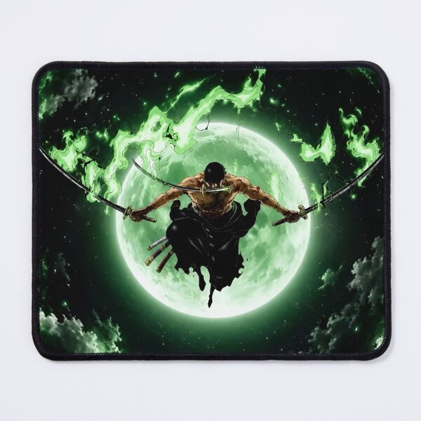Item preview, Zoro Green Moon Samurai Anime Sword Warrior – Three Sword Style Aesthetic designed and sold by Dyan4.