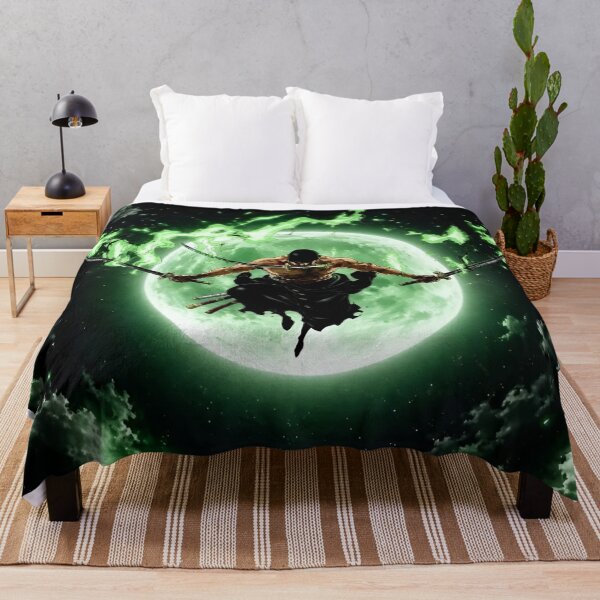 Item preview, Zoro Green Moon Samurai Anime Sword Warrior – Three Sword Style Aesthetic designed and sold by Dyan4.