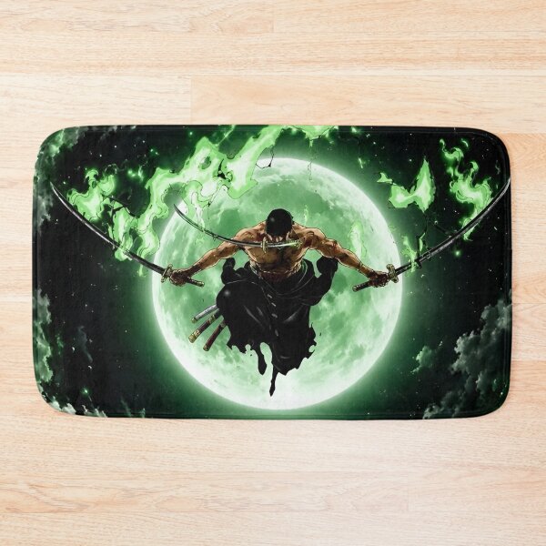 Item preview, Zoro Green Moon Samurai Anime Sword Warrior – Three Sword Style Aesthetic designed and sold by Dyan4.