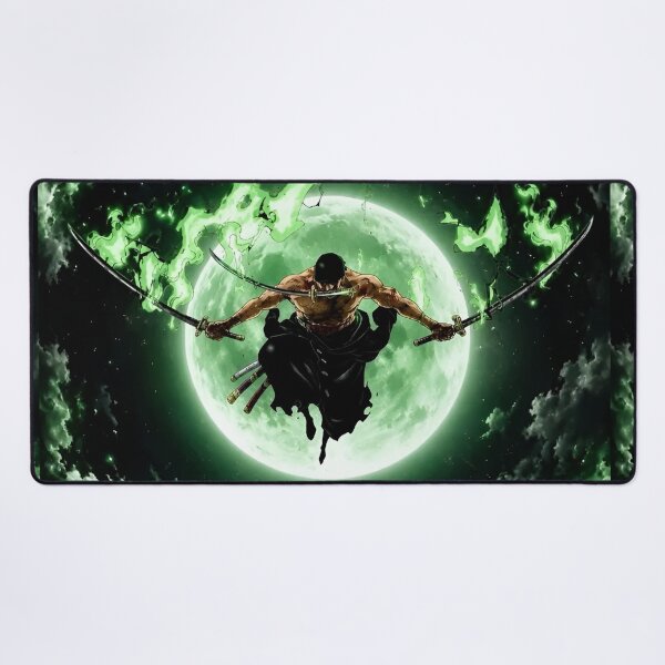 Item preview, Zoro Green Moon Samurai Anime Sword Warrior – Three Sword Style Aesthetic designed and sold by Dyan4.