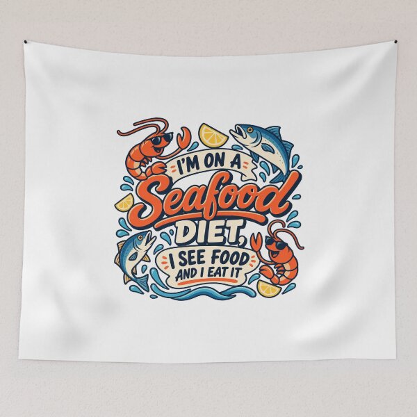 Item preview, Funny Seafood Diet Pun | I See Food and I Eat It designed and sold by FBA.