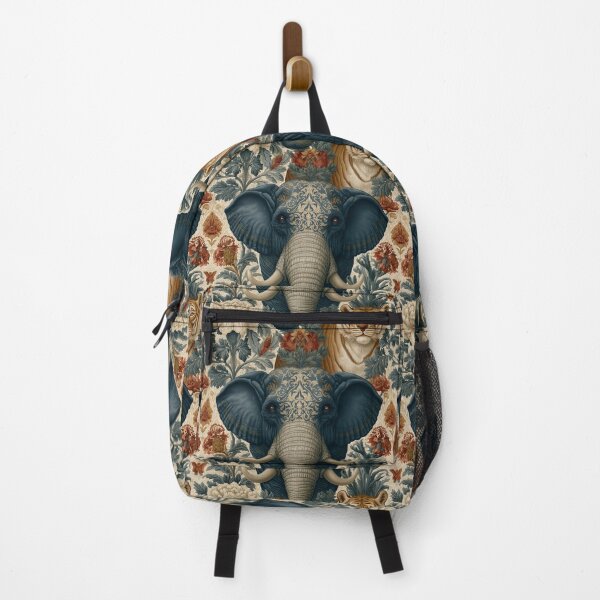 Item preview, Vintage Elephant Tiger Damask Floral Pattern By Moose Disco designed and sold by MooseDisco.