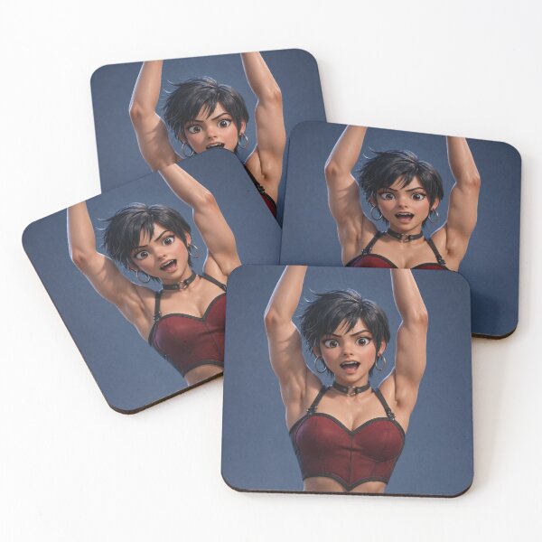 Item preview, Cute shocked girl with her hands in the air designed and sold by Vintage Designs +.