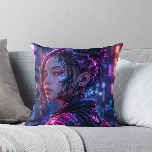 Item preview, Cyberpunk Girl | Neon Future designed and sold by NeonRealmsStudio.