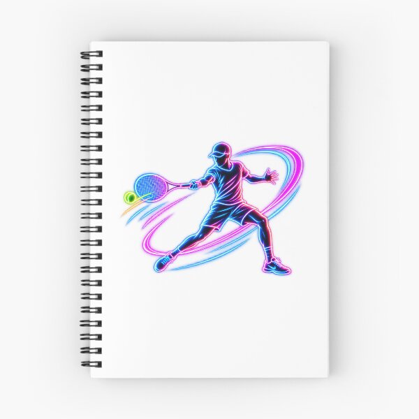 Item preview, Neon tennis forehand – Player in motion designed and sold by IconsClub.