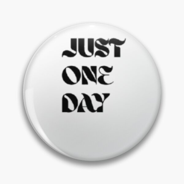 Item preview, Retro Wavy Just One Day Motivational Typography Quote designed and sold by SMinimalist613.