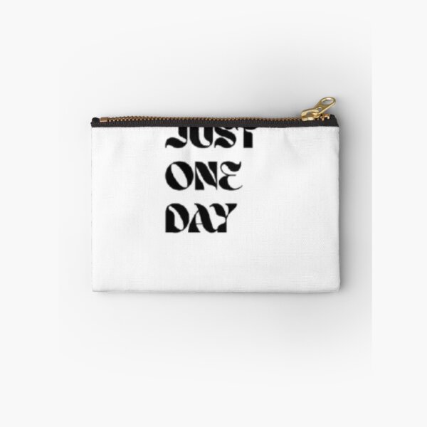 Item preview, Retro Wavy Just One Day Motivational Typography Quote designed and sold by SMinimalist613.