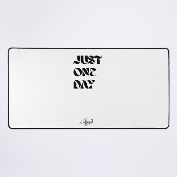 Item preview, Retro Wavy Just One Day Motivational Typography Quote designed and sold by SMinimalist613.
