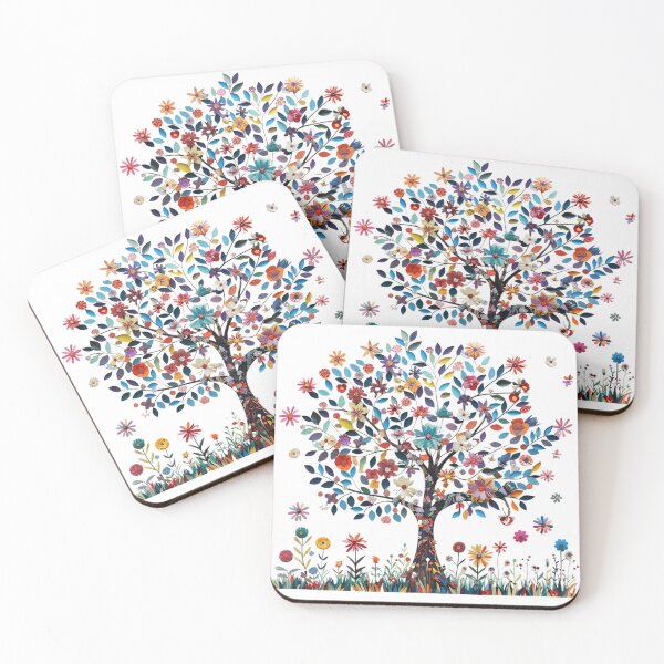 Item preview, Whimsical Flower Tree – Colorful Floral Tree of Life designed and sold by Awarrie.