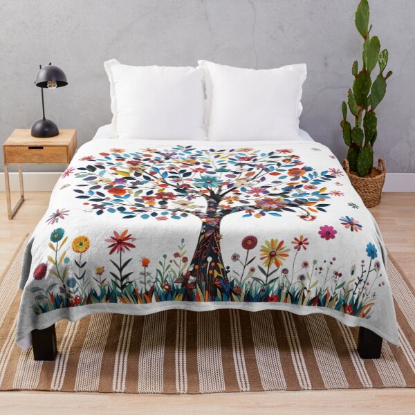 Item preview, Whimsical Flower Tree – Colorful Floral Tree of Life designed and sold by Awarrie.