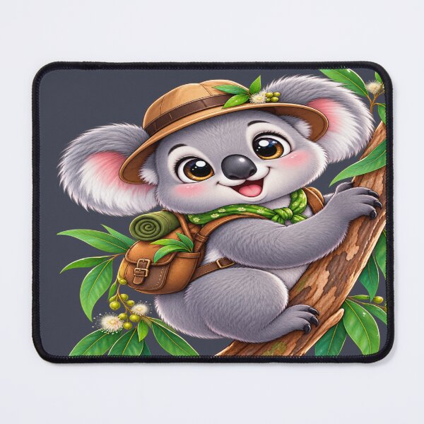Item preview, Cute Adventure Koala – Kawaii Eucalyptus Explorer designed and sold by DoodleWorld Studio .