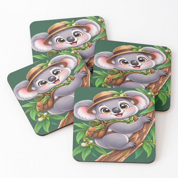 Item preview, Cute Adventure Koala – Kawaii Eucalyptus Explorer designed and sold by DoodleWorld Studio .