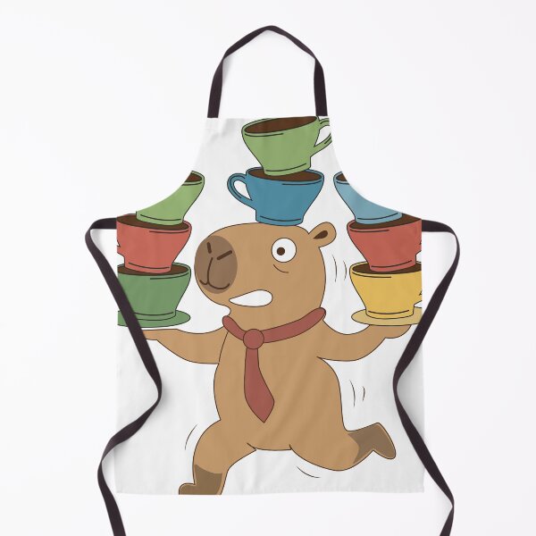 Item preview, Capybara Juggling Multiple Coffee Cups designed and sold by TatinkaArtskill.