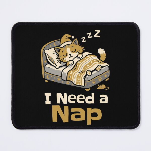 Item preview, I Need a Nap Sleeping Cat In Bed designed and sold by Sekla-Studio.