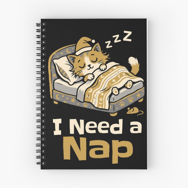 Item preview, I Need a Nap Sleeping Cat In Bed designed and sold by Sekla-Studio.