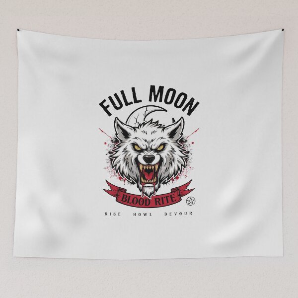Item preview, Full Moon Werewolf Blood Rite Dark Occult Graphic designed and sold by Enea Kelo.