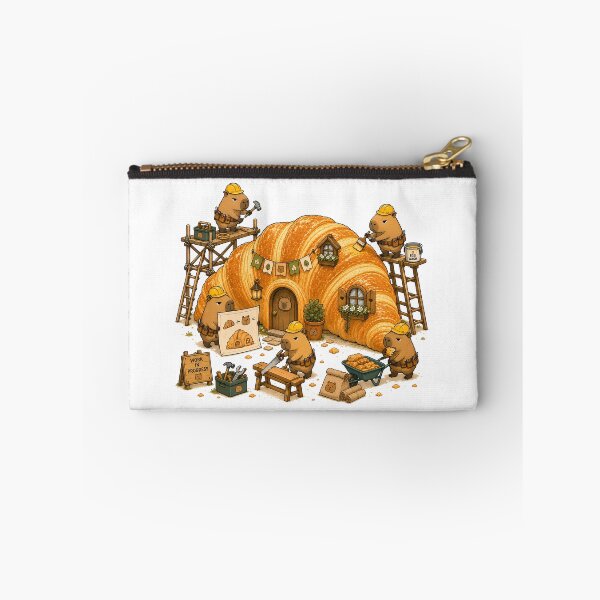 Item preview, Capybara Construction Crew – Croissant House Builders designed and sold by LazyPaw Design.