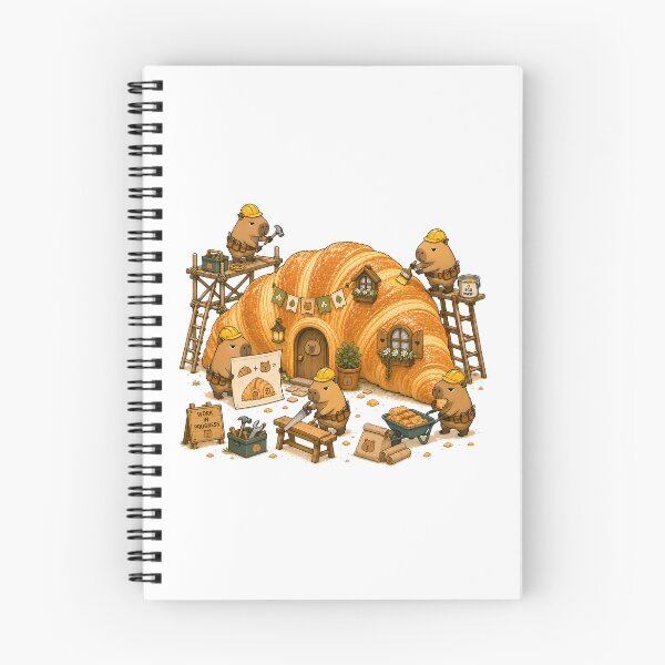 Item preview, Capybara Construction Crew – Croissant House Builders designed and sold by LazyPaw Design.