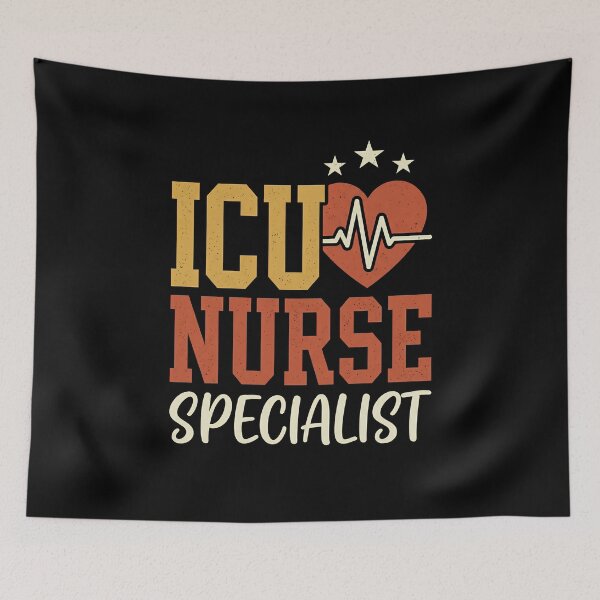 Item preview, ICU Nurse Specialist Vintage Heartbeat designed and sold by VinsendDraconi.