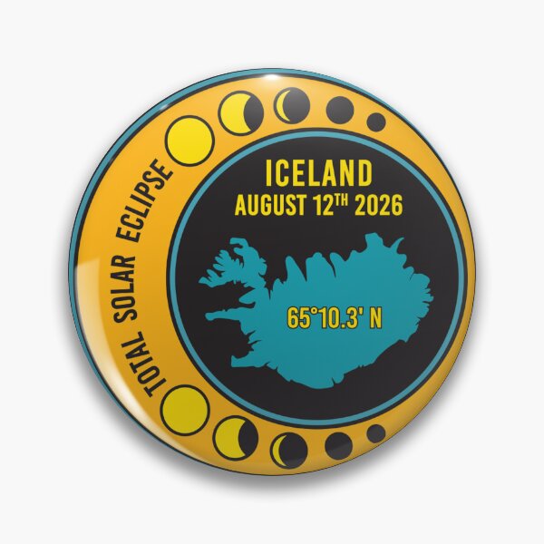 Item preview, Iceland Ecliplse 2026 designed and sold by Loopyful Design.