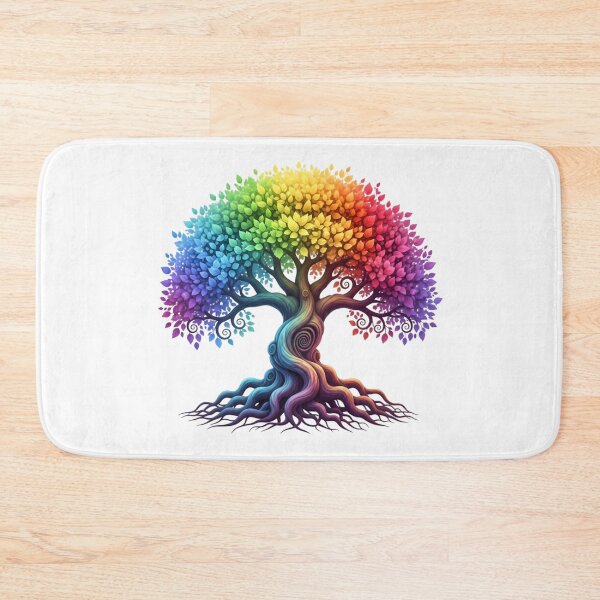 Item preview,  Rainbow Tree of Life – Vibrant Colorful Fantasy Nature designed and sold by Awarrie.
