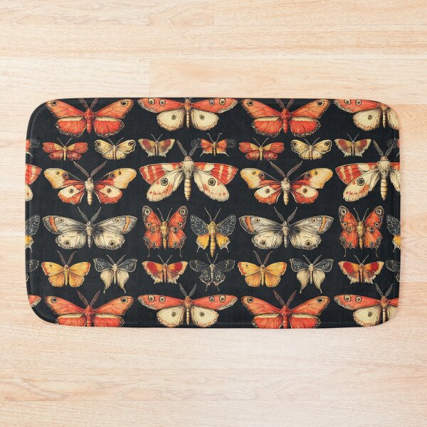 Item preview, Vintage Gothic Moth Orange Butterfly Pattern by Moose Disco designed and sold by MooseDisco.