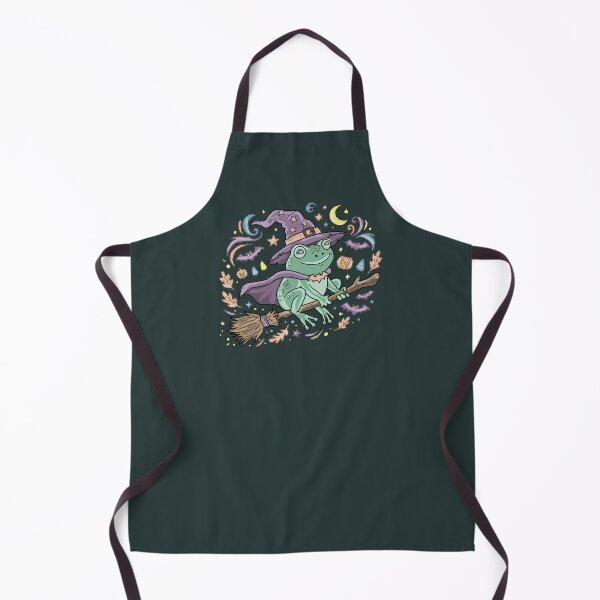 Item preview, Frog Witch Riding Broomstick Cute Kawaii Aesthetic Cottagecore Halloween designed and sold by LeshanArt.