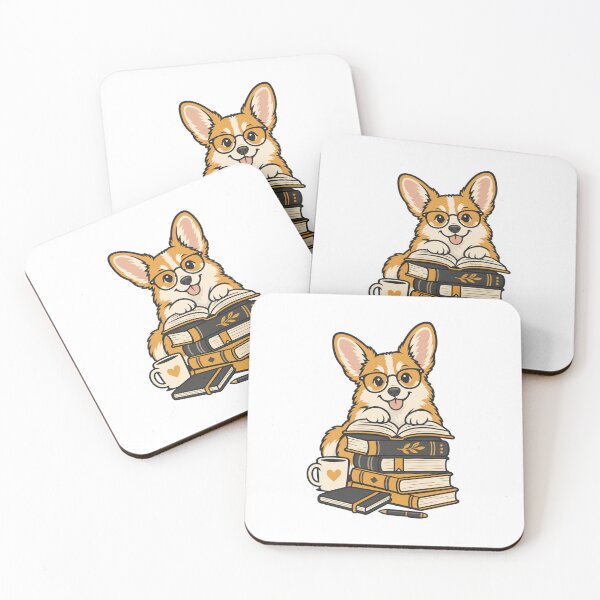 Item preview, Corgi With Glasses Reading Books | Cute Bookworm Dog designed and sold by FBA.