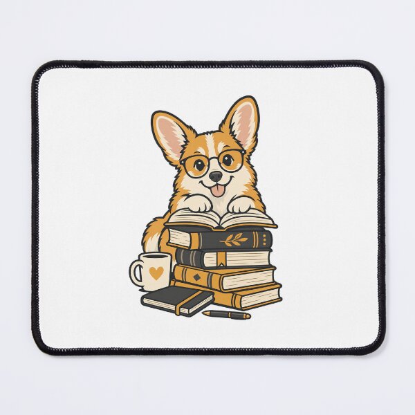 Item preview, Corgi With Glasses Reading Books | Cute Bookworm Dog designed and sold by FBA.