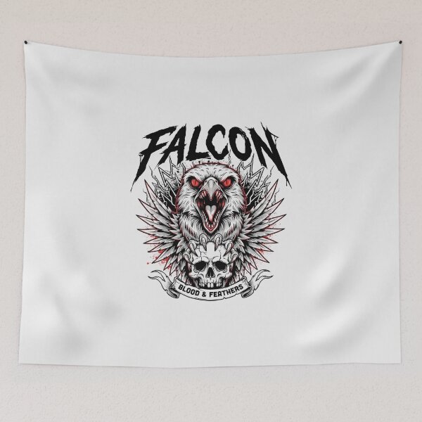 Item preview, Falcon Blood And Feathers Skull Deathcore Graphic designed and sold by Enea Kelo.