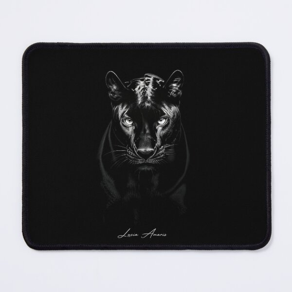 Item preview, Silent Majesty – Fine Art Animal Portraits Monochrome - Black Panther designed and sold by Lucia Amaris Art.