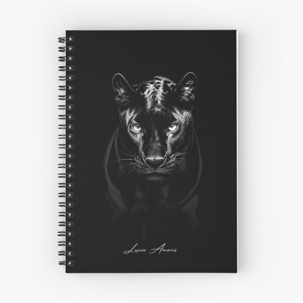 Item preview, Silent Majesty – Fine Art Animal Portraits Monochrome - Black Panther designed and sold by Lucia Amaris Art.